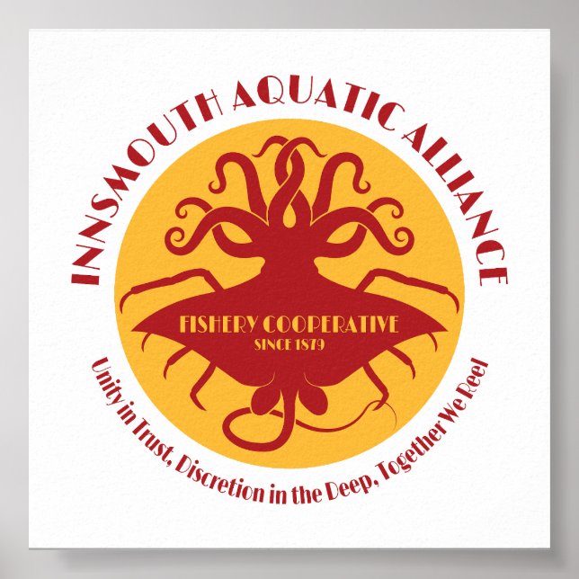 Póster Unión de Pescadores de la Alianza Acuática Innsmou (Frente)
