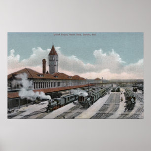 Póster Union Depot Railroad North Side
