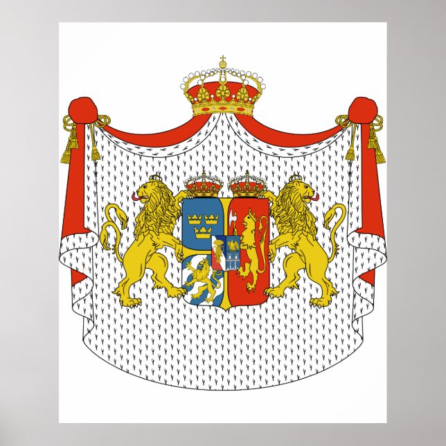 Póster Unión entre Suecia y Noruega (Frente)