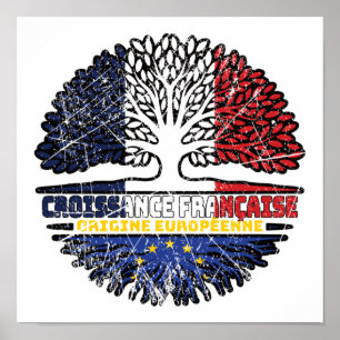 Póster Unión Europea Europa Europa Francia Francia Roots 