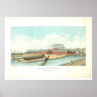 Póster Union Iron Works in San Francisco (1801A)