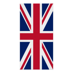 Póster Union Jack Azul Blanco y Rojo