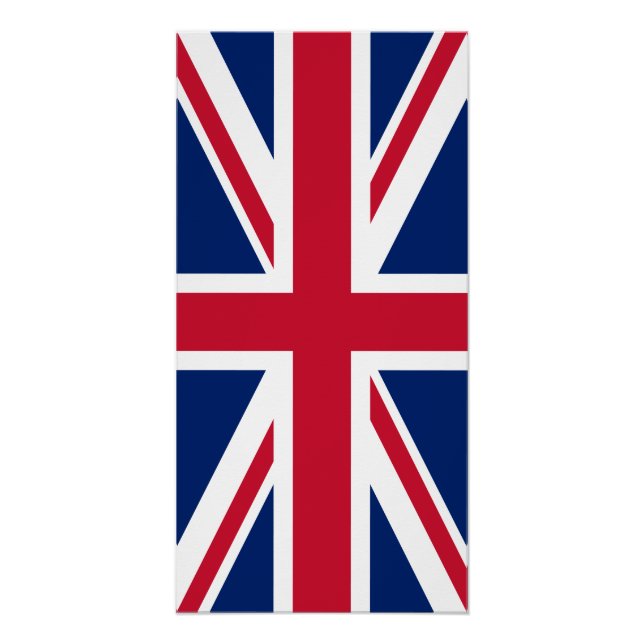 Póster Union Jack Azul Blanco y Rojo (Anverso)