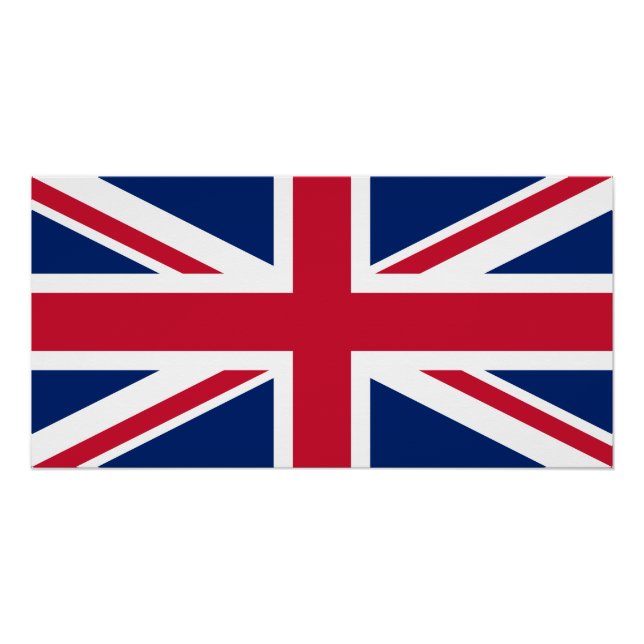Póster Union Jack Azul Blanco y Rojo (Anverso)