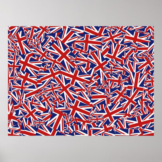 Póster Union Jack Collage (Frente)