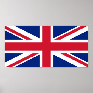 Póster Union Jack del Reino Unido