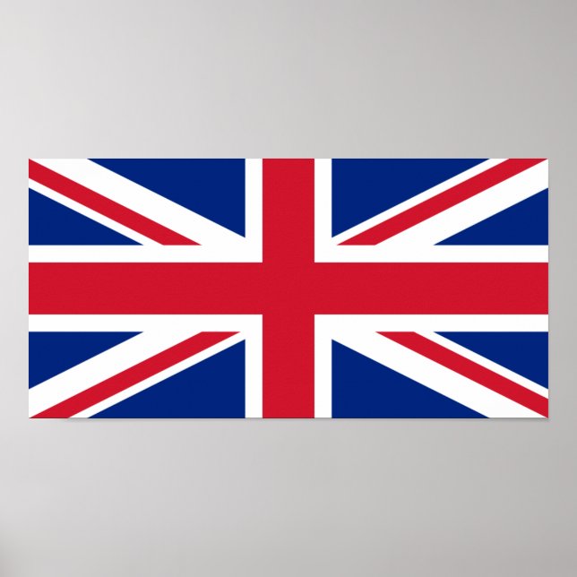 Póster Union Jack del Reino Unido (Frente)