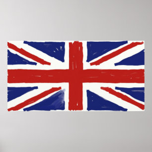 Póster Union Jack desaliñado