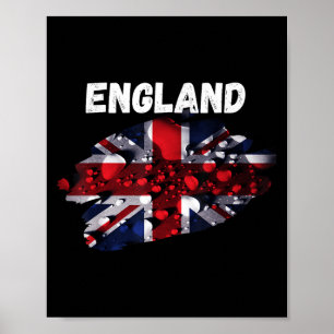 Póster Union Jack England Raining Reino Unido