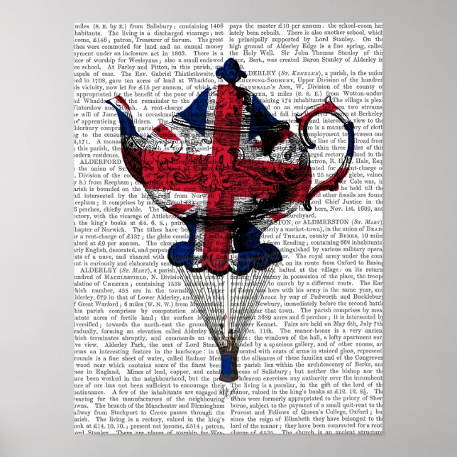Póster Union Jack Flying Teapot (Frente)