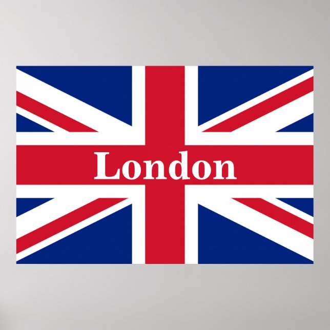 Póster Union Jack London ~ Poster de Bandera Británica (Frente)