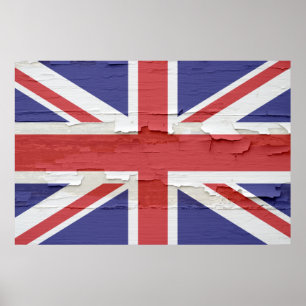 Póster Union Jack resistió a la pintura