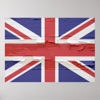 Póster Union Jack Weathered