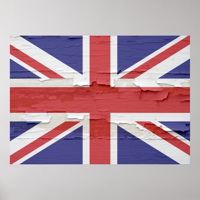 Póster Union Jack Weathered (Frente)