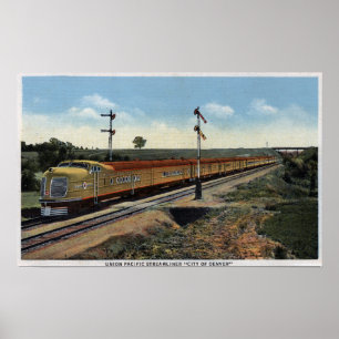 Póster Union Pacific Streamliner "City of Denver"