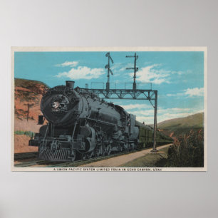 Póster Union Pacific Train, Echo Canyon, UtahUtah