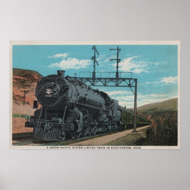 Póster Union Pacific Train, Echo Canyon, UtahUtah (Frente)