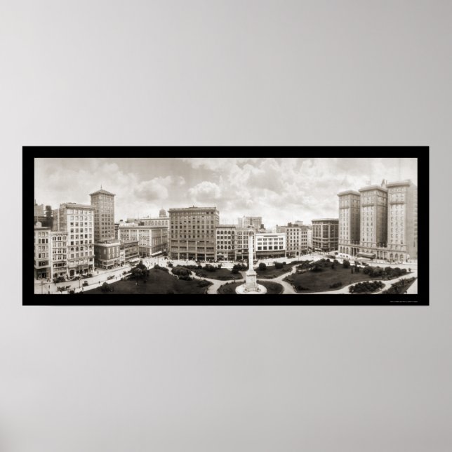 Póster Union Square San Francisco CA Photo 1910 (Frente)