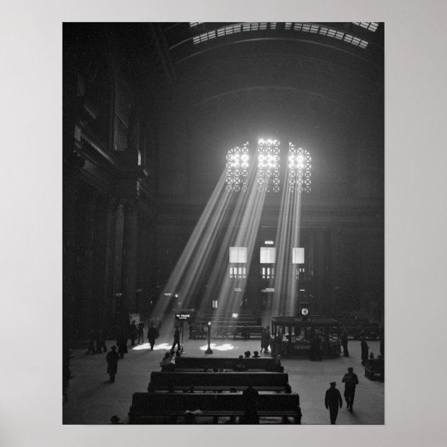 Póster Union Station Waiting Room, 1943. Foto de cosecha  (Frente)