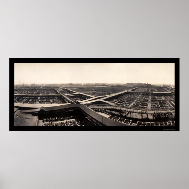 Póster Union Stockyards Photo 1907 (Frente)