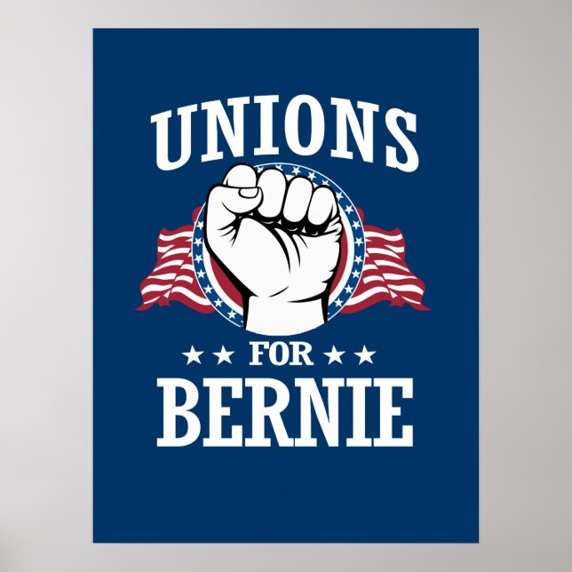 PÓSTER UNIONES PARA BERNIE SANDERS (Frente)