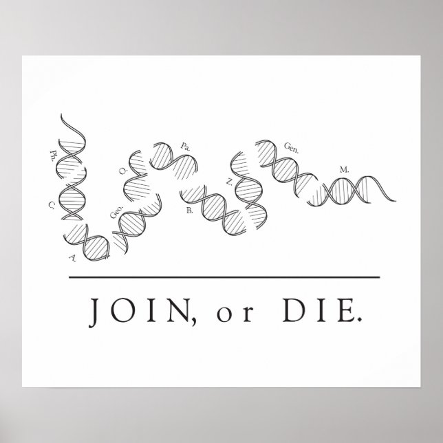 Póster Unirse o morir - poster de ciencia (Frente)