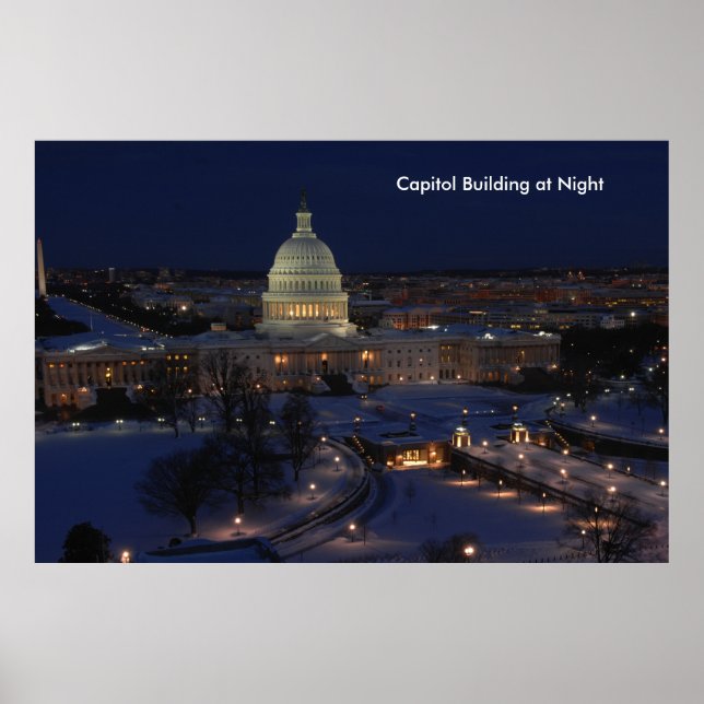 Póster United States Capitol Building at Night (Frente)