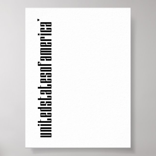 Póster United States of America - minimalistic typography (Frente)