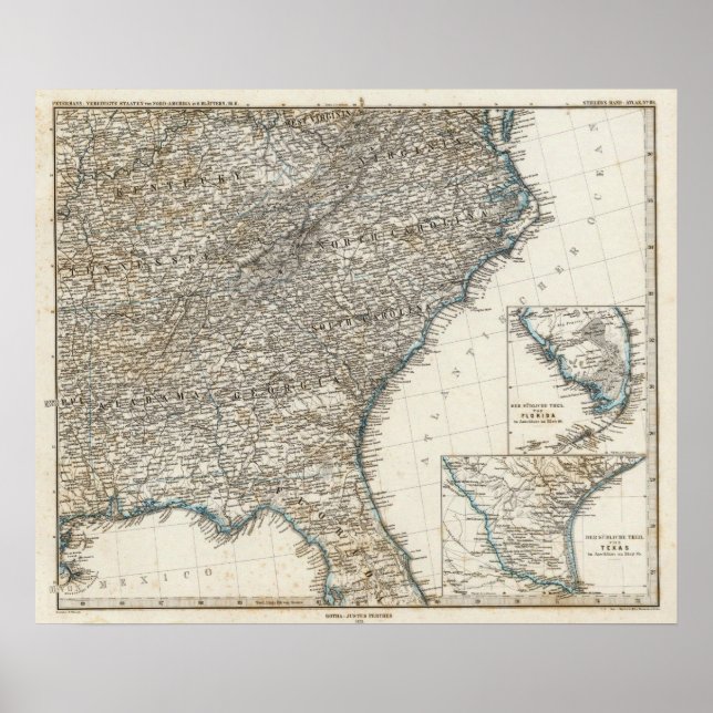 Póster United States of America Southern States (Frente)