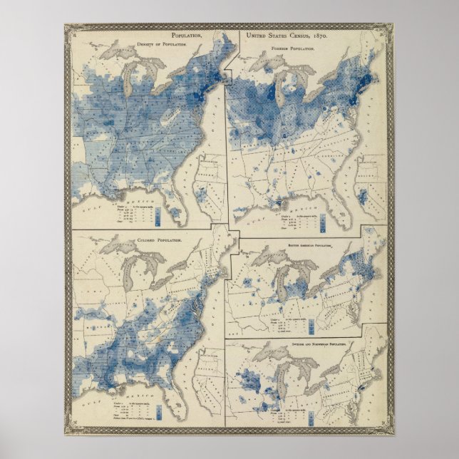 Póster United States population census (Frente)