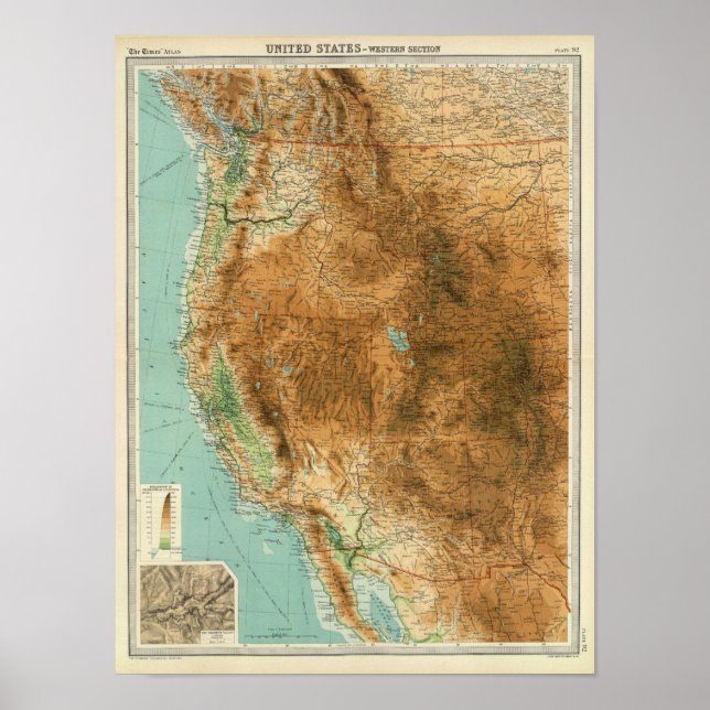 Póster United States western section (Frente)