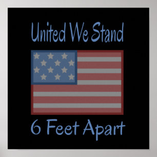 Póster United We Stand 6 Feed Apart Bandera De Estados Un