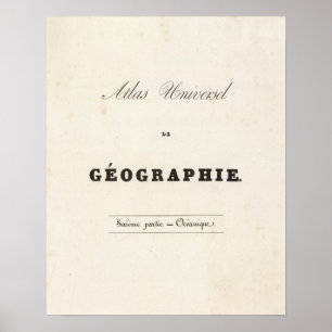 Póster Universel Oceanía del atlas del medio título
