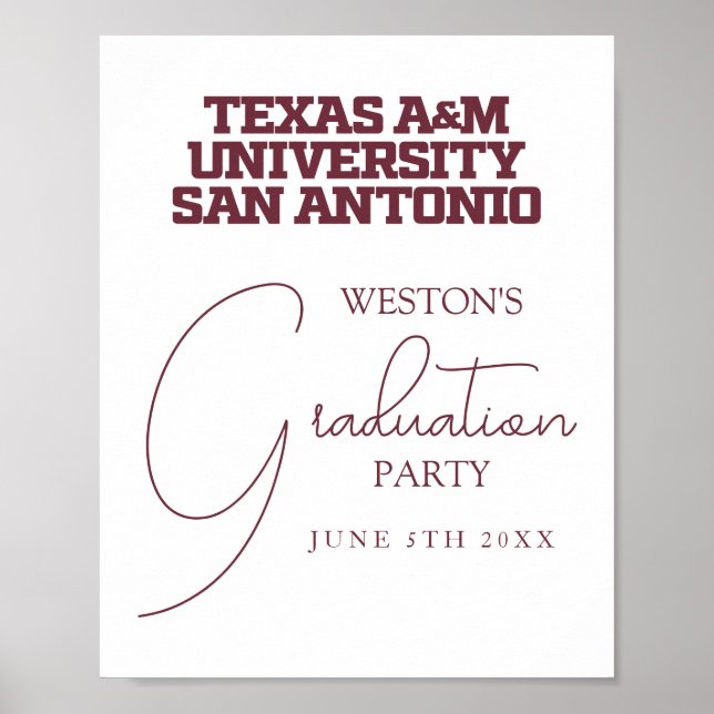 Póster Universidad A&M de Texas-San Antonio (Frente)