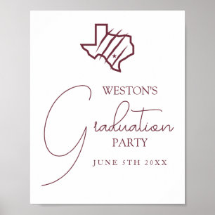 Póster Universidad A&M de Texas-San Antonio Logo estata