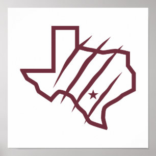 Póster Universidad A&M de Texas-San Antonio Logo estata