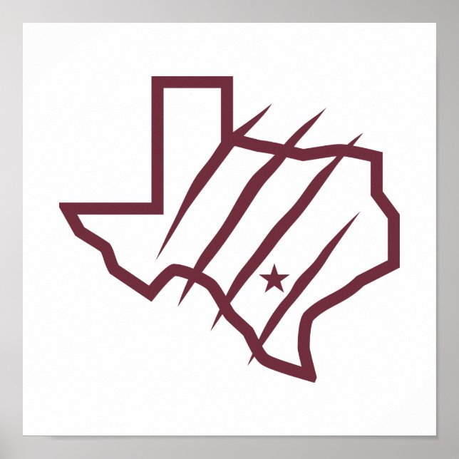 Póster Universidad A&M de Texas-San Antonio | Logo estata (Frente)