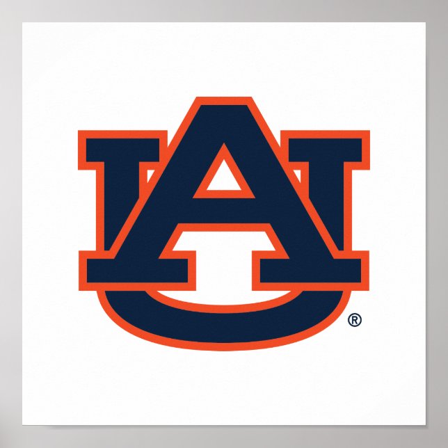 Póster Universidad Auburn | Logo de Auburn UA (Frente)