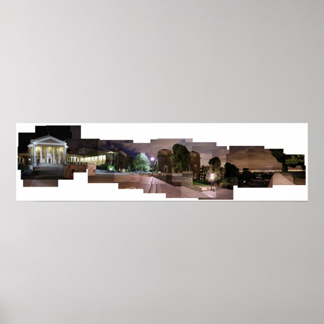 Póster Universidad de Ciudad del Cabo de noche (Frente)