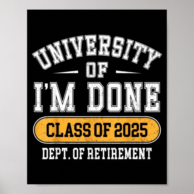 Póster Universidad De Estoy Terminado Cl De 2025 Graduado (Frente)