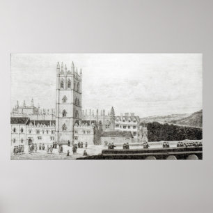 Póster Universidad de Magdalen, Oxford en el siglo XVII