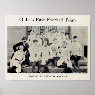 Póster Universidad de Ohio - Primer equipo de fútbol 1894