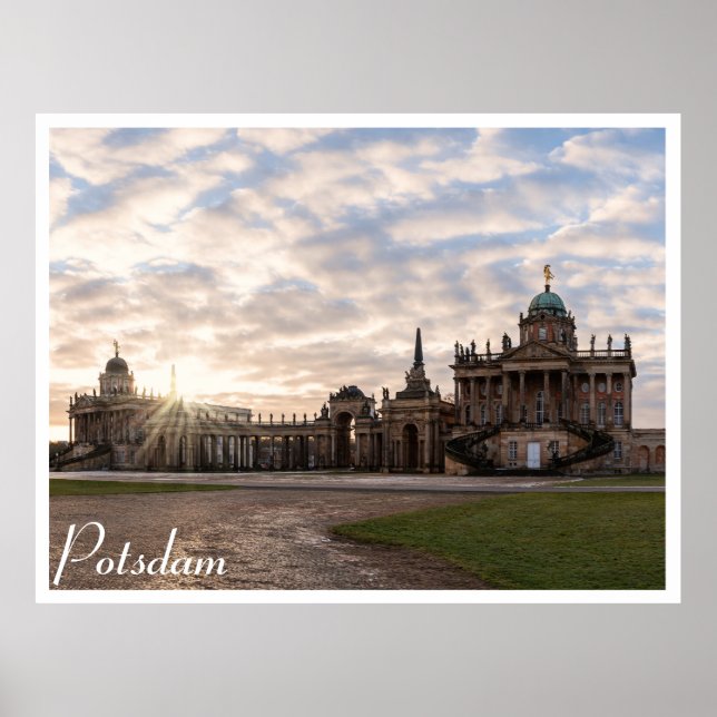 Póster Universidad de Potsdam al atardecer en Alemania (Frente)