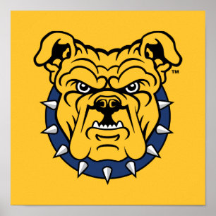 Póster Universidad Estatal NCA&T Cara de Bulldog