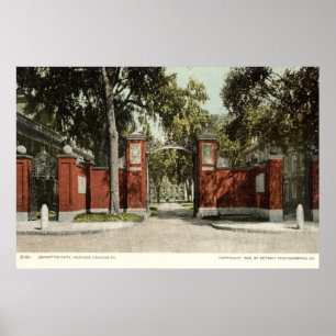 Póster Universidad Johnson Gate de Harvard 1902