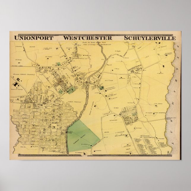Póster Universidad, Westchester, Schuylerville (Frente)