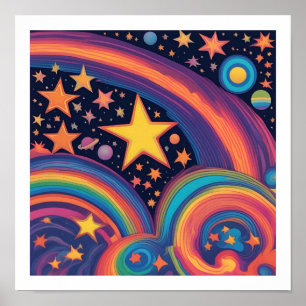 Póster Universo arco iris
