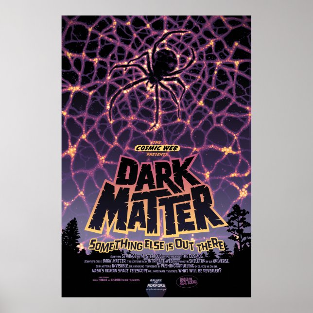 Póster Universo de materias oscuras, galaxia de Halloween (Frente)