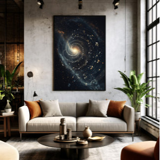 Póster Universo Musical Abstracto Espiral