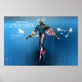 Póster Universo zodiaco - Poster capricornio